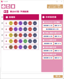 第1847回　2023/11/23(木)の結果