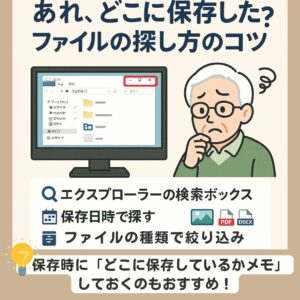 「あれ、どこに保存したっけ?」ファイルの探し方のコツ