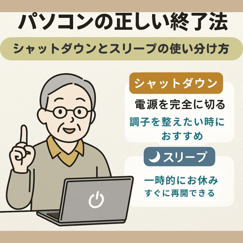 電源を切るだけじゃダメ？ パソコンの正しい終了方法