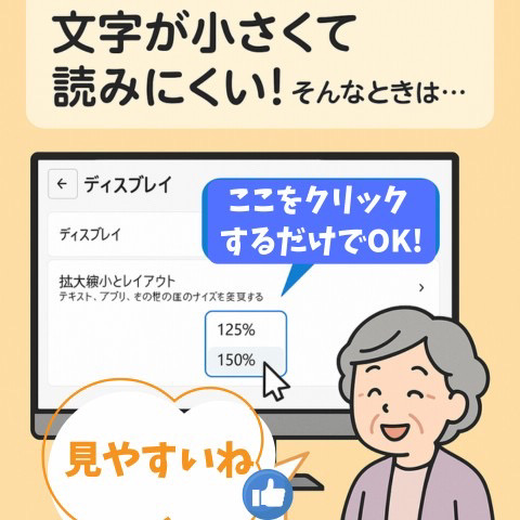 パソコンの文字が小さくて読みづらいときの小技