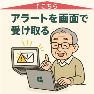 パソコンからの「警告(アラート)」を画面で受け取る方法