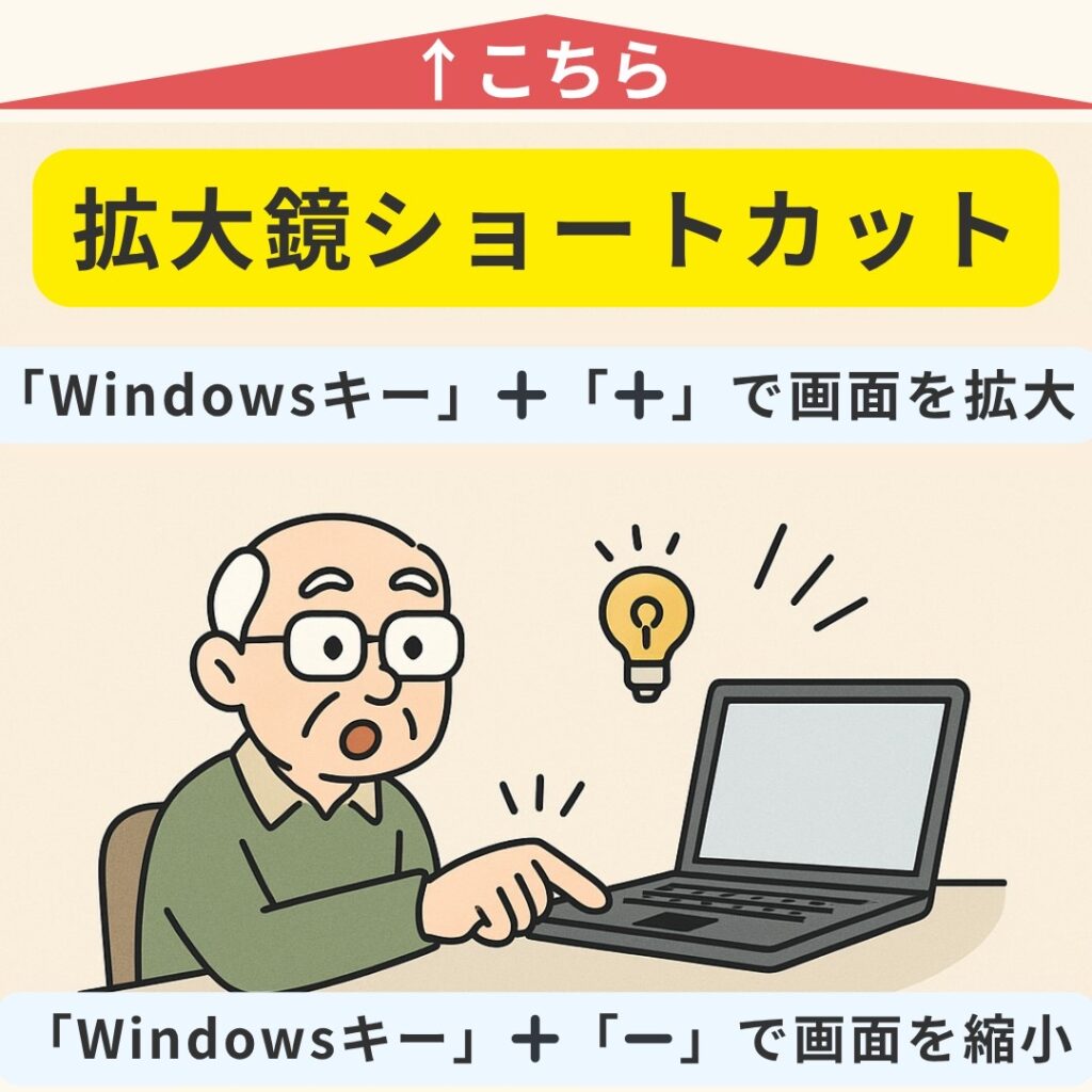 パソコン画面を一瞬で拡大できる便利ワザ