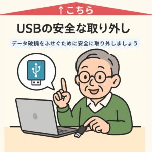 USBの安全な取り外し方法