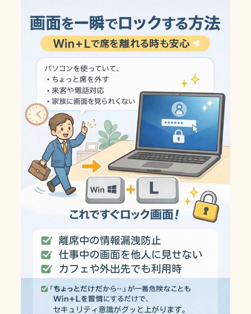 画面を一瞬で「ロック」する方法