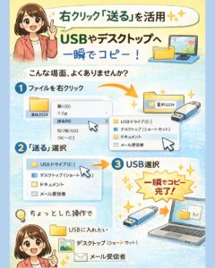 USBやデスクトップへ「一瞬でコピー」する方法