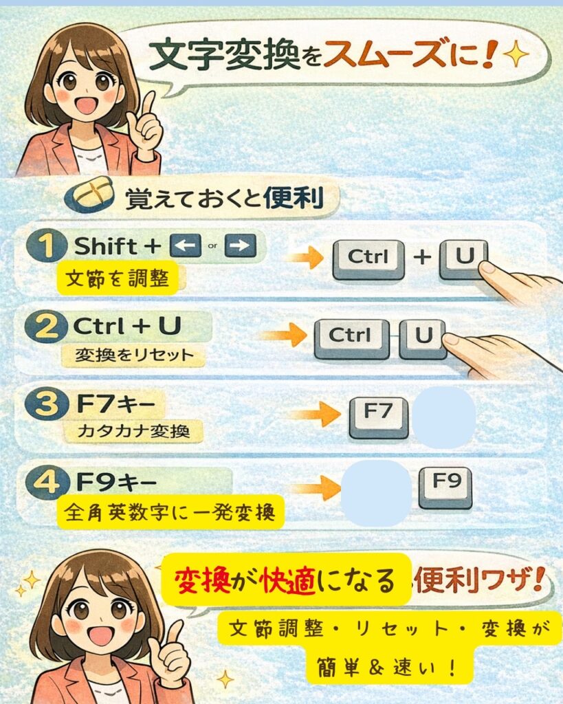 文字変換をスムーズにする方法