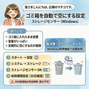 ゴミ箱を自動で空にする方法