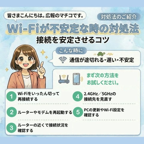 Wi-Fiが不安定な時の対処法
