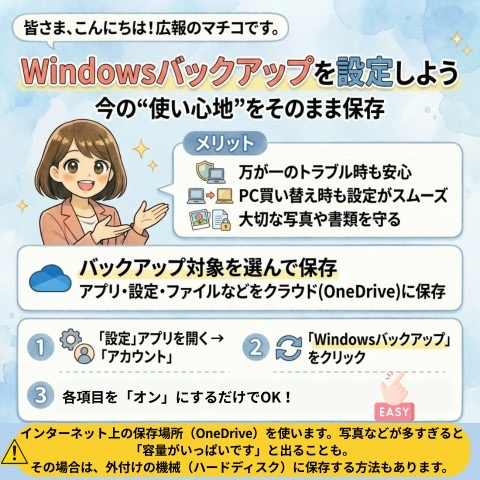 もしもの時の備え「Windowsバックアップ」