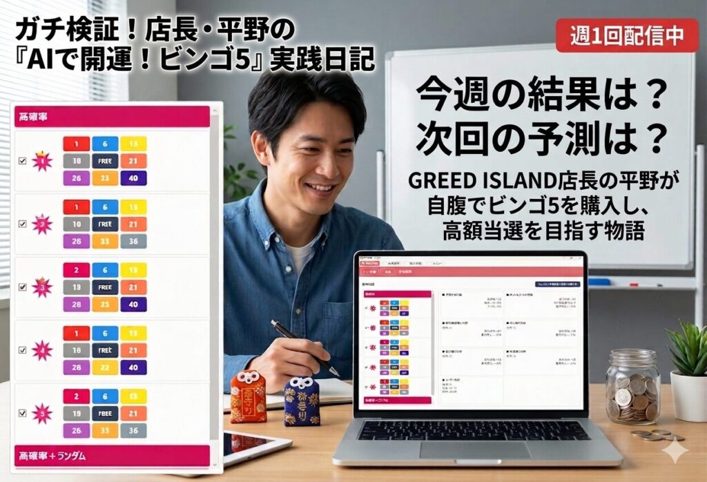 ガチ検証！店長・平野の「AIで開運！ビンゴ5」実践日記【第1回】