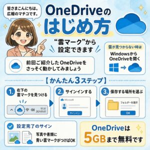 「OneDrive」のかんたん設定手順