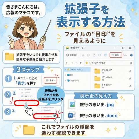 「拡張子」を表示する方法