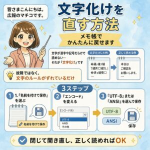 「文字化け」を直す方法