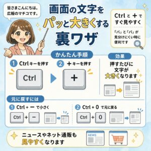 画面の文字をパッと大きくできる便利な裏ワザ