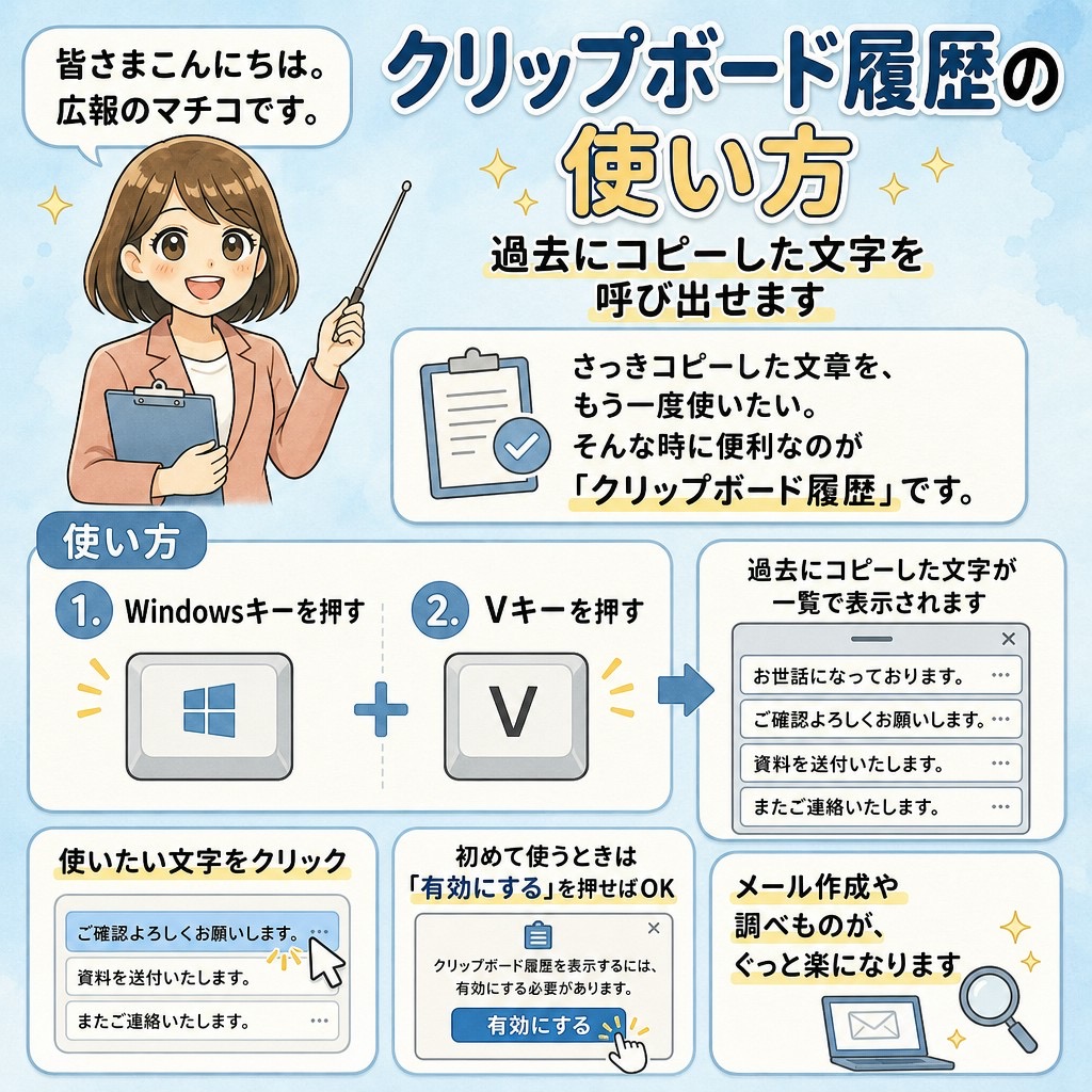 入力が驚くほど楽になる「クリップボード履歴」