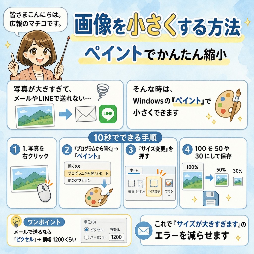 もっとも簡単に画像を小さくする方法