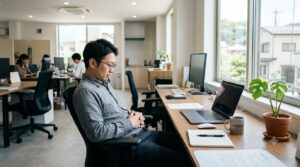 座りっぱなしで広がるお腹の悩み、パソコン作業の合間にできる対策とは