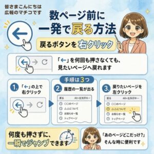 数ページ前に一発で戻る方法