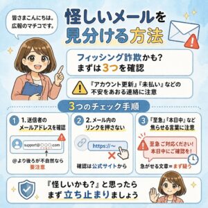 怪しいメールを見分ける方法