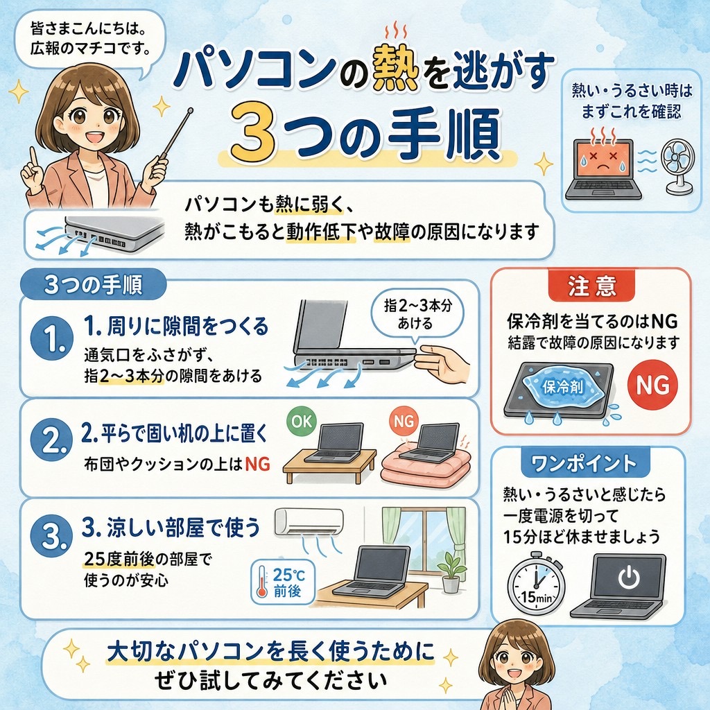 パソコンの「熱」を逃がす3つの手順