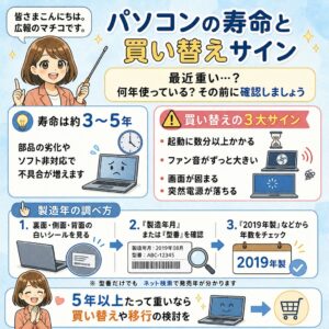 パソコンの寿命と買い替えのサイン