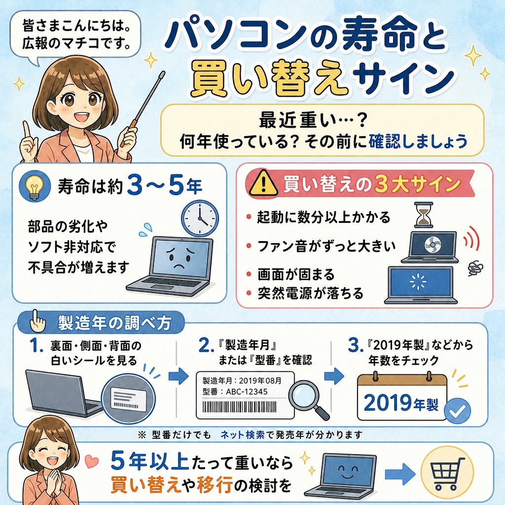 パソコンの寿命と買い替えのサイン