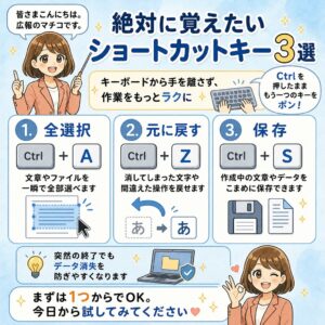絶対に覚えたい「ショートカットキー」3選