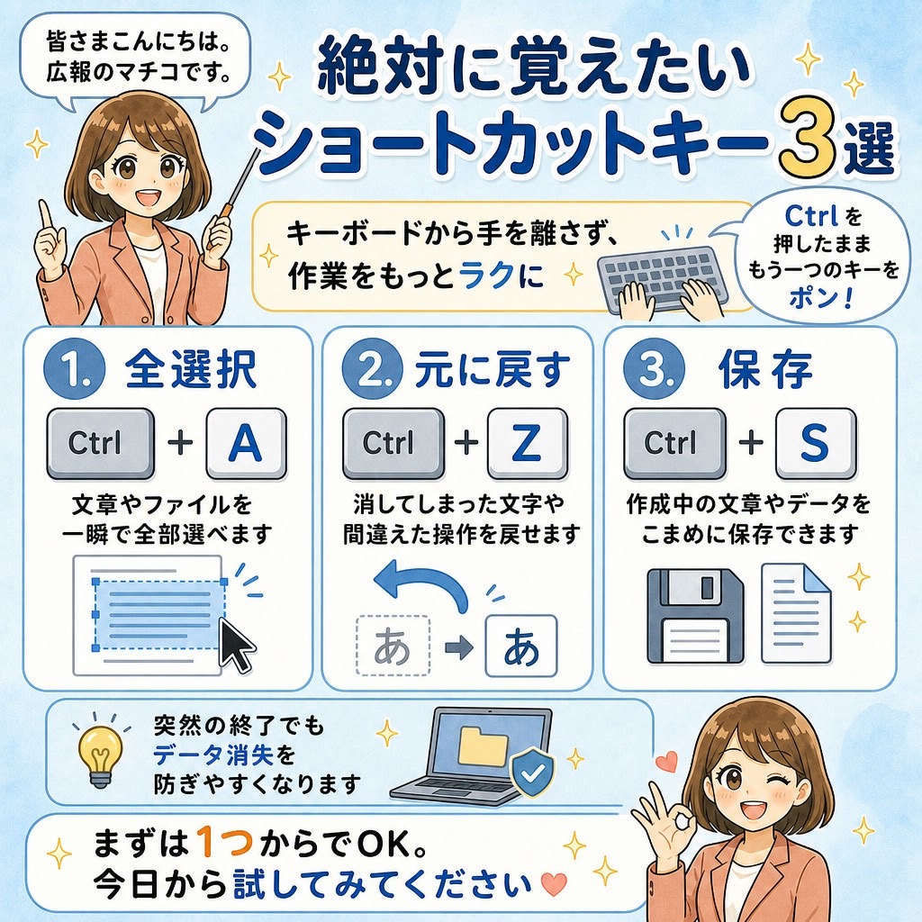 絶対に覚えたい「ショートカットキー」3選