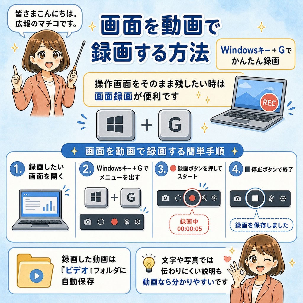 パソコン画面を動画で録画する方法