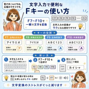 文字入力の時に便利な「Fキー」の使い方