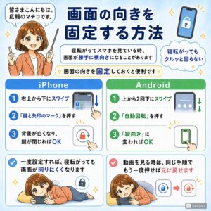 スマホの画面の向きを固定する方法