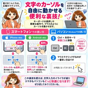 「文字のカーソル」を自由に動かせる便利な裏技