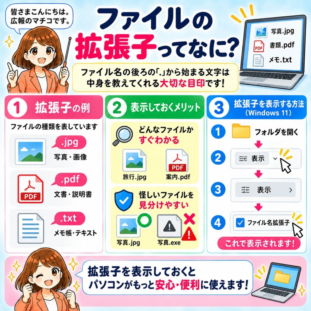ファイルの「拡張子」ってなに?